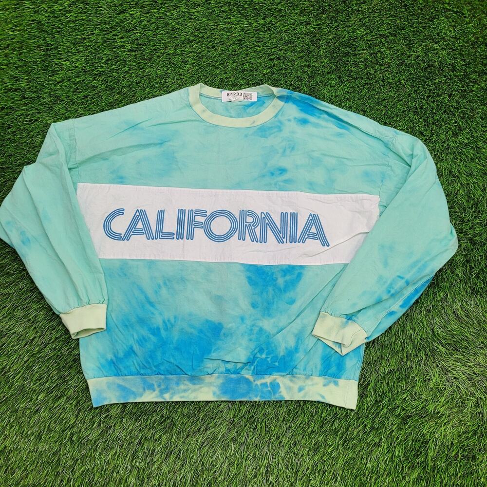 Vintage California Sweatshirt Womens L/XL 24x24 Baggy Crop Boxy USA